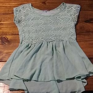 Teal Peplum Top